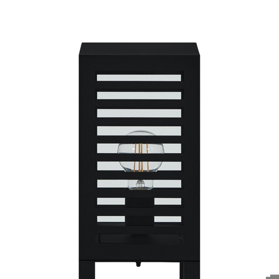 lampioncino basso da giardino ed esterno nero IP44 lampadine E27